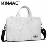 Kinmac White Marble 360° Protective Laptop Hand Bag Case with Handle and Detachable Shoulder
