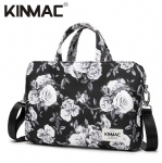 Kinmac Grey Rose 360° Protective Laptop Hand Bag Case with Handle and Detachable Shoulder
