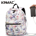 Kinmac Chinese flowering crabapple Waterproof  Laptop Backpack Travel School Business Bag
