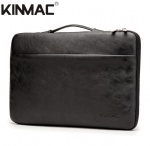 Kinmac Black Leather 360° Protective Laptop Sleeve Bag Case