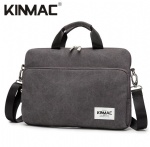 Kinmac Grey 360° Protective Laptop Sleeve Bag Case with Handle and Detachable Shoulder